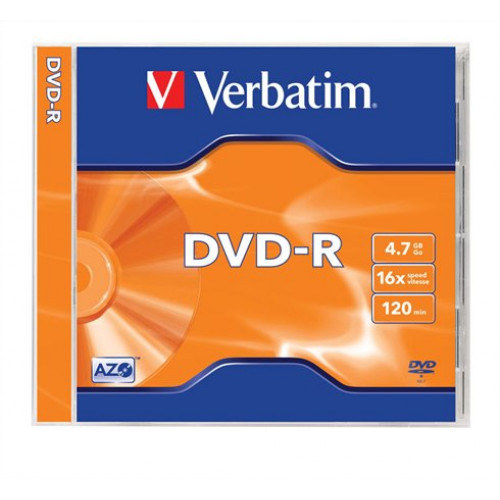 DVD-R lemez AZO 4,7GB 16x normál tok Verbatim