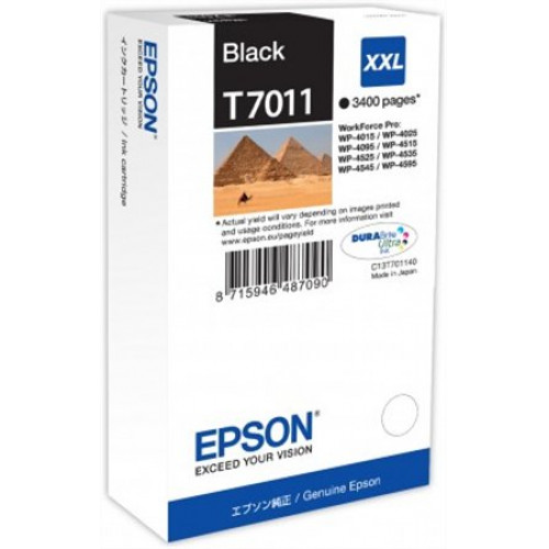 Epson Tintapatronfekete 3,4k T701140