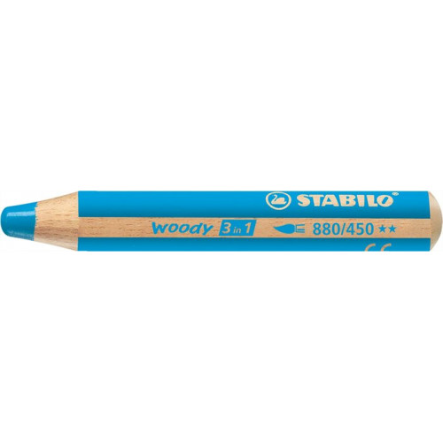 Stabilo Színes ceruza kerek vastagWoody ciánkék