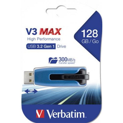 Verbatim Pendrive 128GB USB 3.0 175/80 MB/secV3 MAX kék-fekete