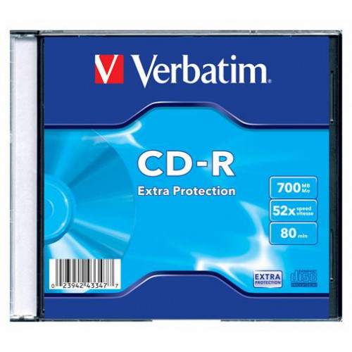 CD-R lemez 700MB 52x vékony tok Verbatim DataLife