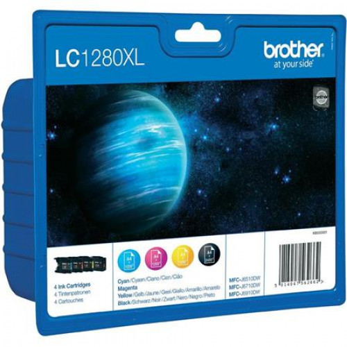 Brother TintapatronLC1280XLBCMY b+c+m+y 1*2400 oldal 3*1200 oldal