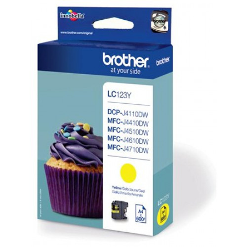 Brother LC123Y Tintapatron DCP-J4110DW MFC-J4410DWsárga 600oldal