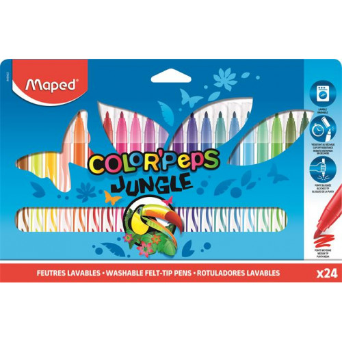 Maped Filctoll készlet 2,8mm kimoshatóColor Peps Jungle 24 kül. szín