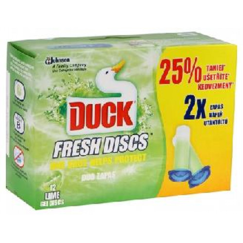 Duck WC fertőtlenítő öblítő korong utántöltő 2X36ml LimeFresh