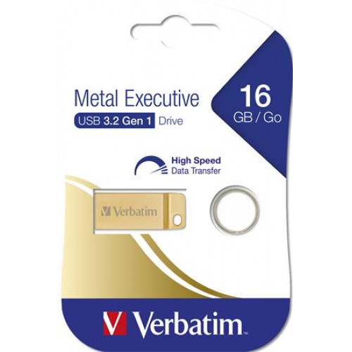 Verbatim Pendrive 16GB USB 3.0Exclusive Metal arany