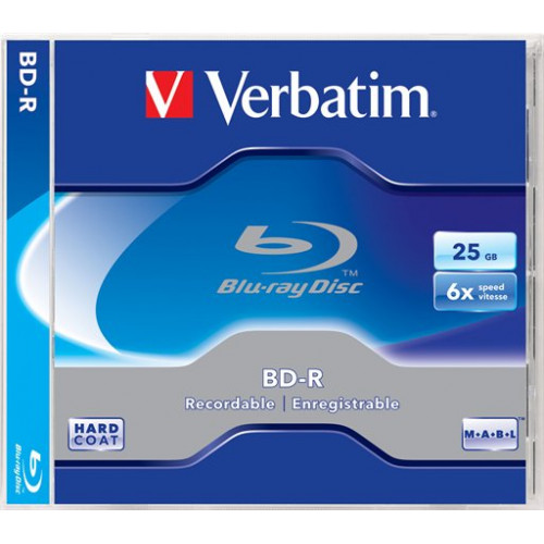 BD-R BluRay lemez 25GB 6x normál tok Verbatim
