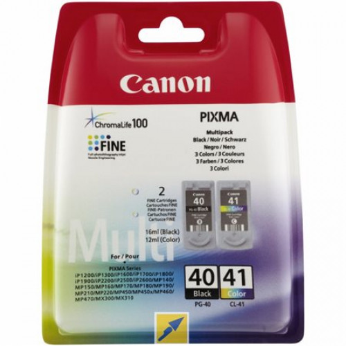 Canon PG-40 CL-41 Tintapatron multip.Pixma iP1300 1600 1700fek.színes 16ml+12ml