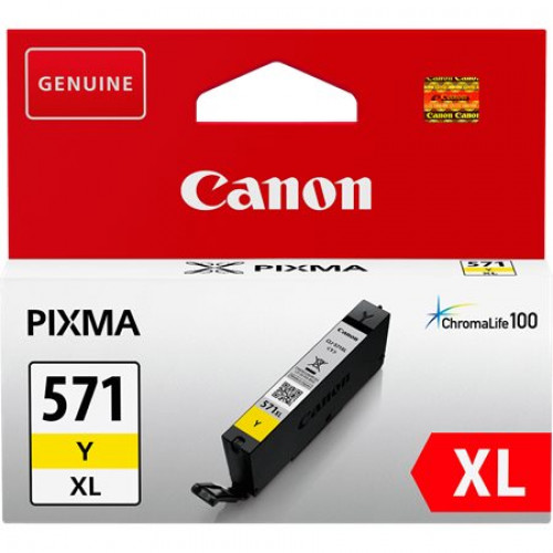 Canon CLI-571YXL Tintapatron Pixma MG5750 6850,7750 nyomtatókhozsárga 11ml