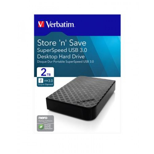 Verbatim 3,5 HDD (merevlemez) 2TB USB 3.0Store n Save