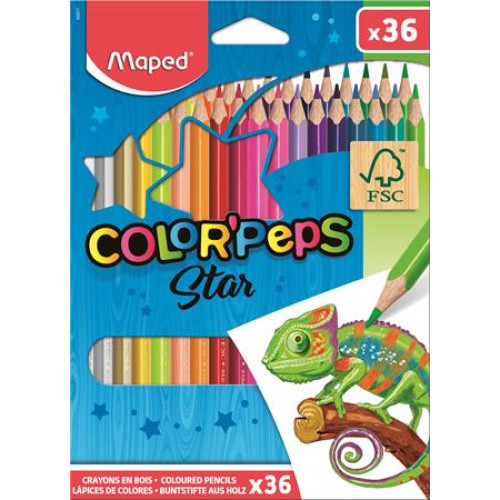 Maped Színes ceruza készlet háromszögletűColorPeps 36 különböző szín