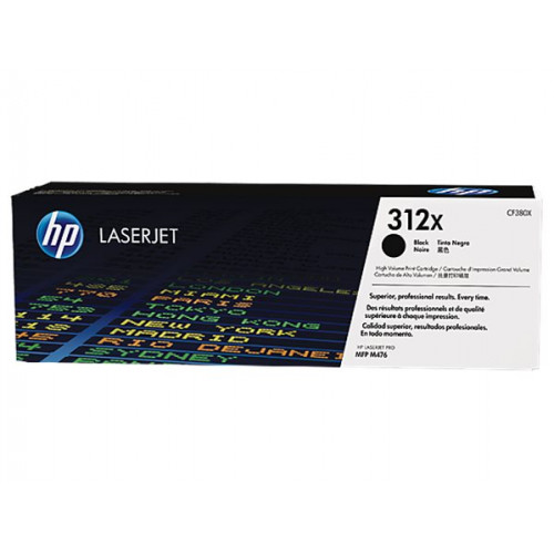 HP CF380X Lézertoner Color LaserJet Pro MFP M476 nyomtatóhoz312X fekete 4,4k