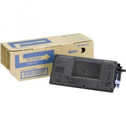 Kyocera TK3160 Lézertoner P3045dn 3050dn 3055dn 3060dnfekete 12,5k