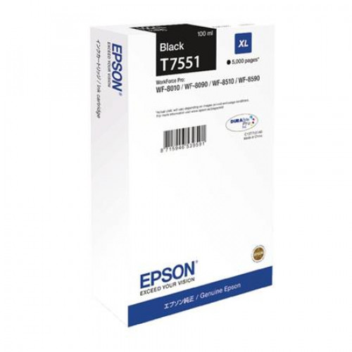 Epson T755140 Tintapatron WF8590 8510 8090 nyomtatókhozfekete 100ml