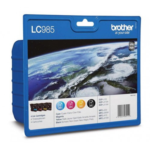 Brother LC985BCMY Tintapatron multipack DCP J125b+c+m+y 1*300 oldal 3*260 oldal