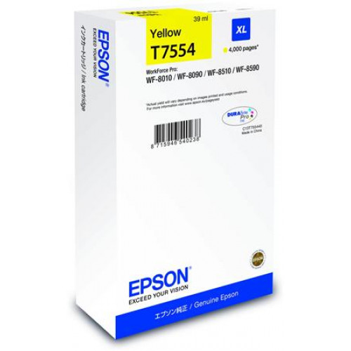 Epson T755440 Tintapatron WF8590 8510 8090 nyomtatókhozsárga 39ml