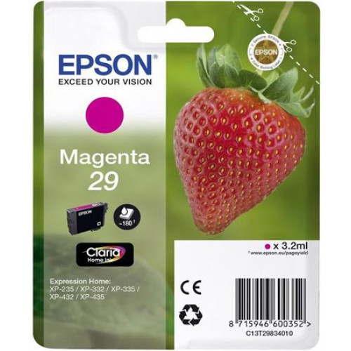 Epson C13T29834010 Tintapatron XP235/332 nyomtatókhozvörös 3,2ml