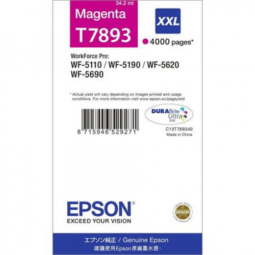 Epson C13T789340 Tintapatron WF-5110DW WF-5190DW nyomtatókhozvörös 34,2ml