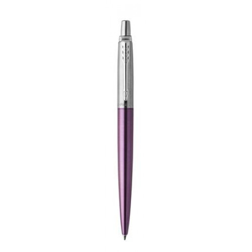 Parker Golyóstoll 0,7mm ezüst színű klip ibolya kék testRoyal Jotter kék