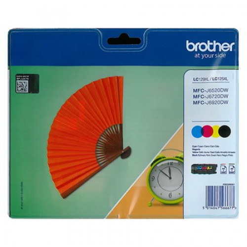 Brother LC129XLB/LC125XLCMY multipack MFC-J6520bk+c+m+y 1*2400 o. 3*1200 o.