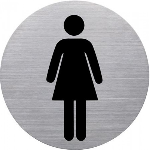 Információs tábla rozsdamentes acél Helit női mosdó