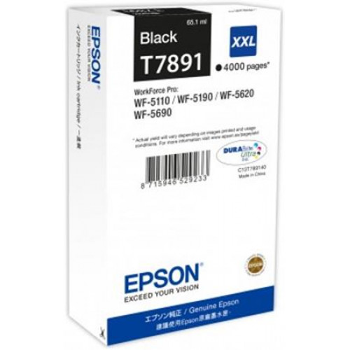 Epson C13T789140 Tintapatron WF-5110DW WF-5190DW nyomtatóhozfekete 4k