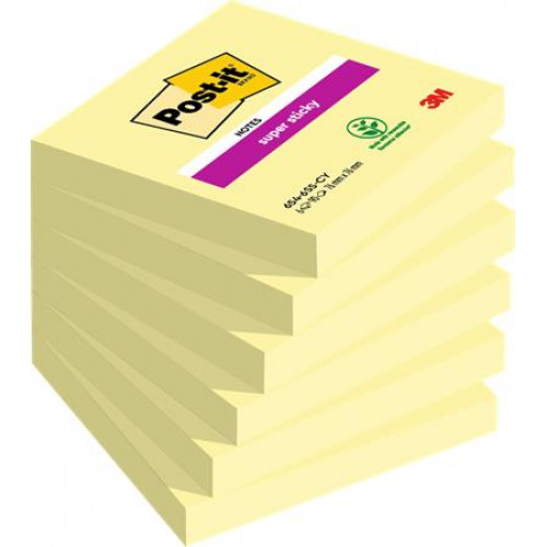 3M Postit Öntapadó jegyzettömb 76x76mm 90lapSuper Sticky kanári sárga