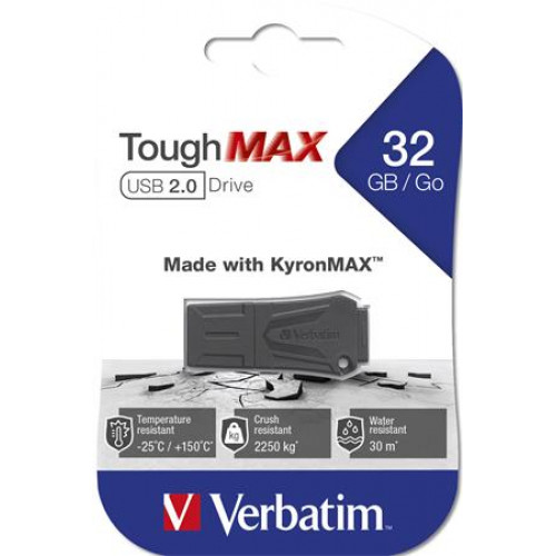 Verbatim Pendrive extra ellenálló 32GB USB 2.0ToughMAX fekete