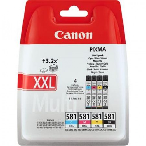 Canon CLI-581MPXXL Multipack Pixma TS7550 8150 91504 szín 46,8ml