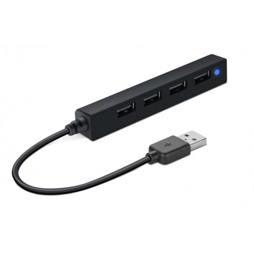 USB elosztó-HUB 4 port USB 2.0 Speedlink Snappy Slim fekete