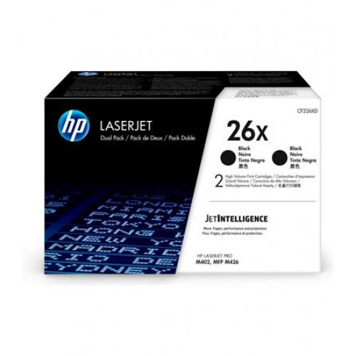 CF226XD Lézertoner LaserJet Pro M402 426 nyomtatókhoz 26X fekete 2*9k