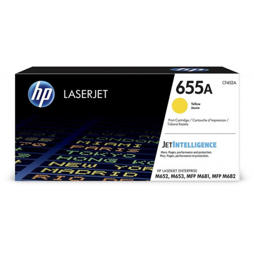 HP CF452A Lézertoner Color LaserJet M681 M682 nyomtatókhoz655A sárga 10,5k