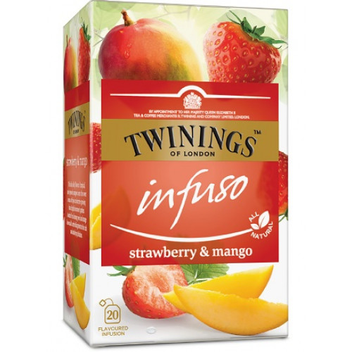 Twinings Gyümölcstea 20x2gInfuso mangó és eper