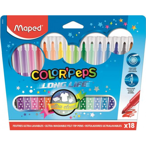 Maped Filctoll készlet moshatóColor Peps 18 különböző szín