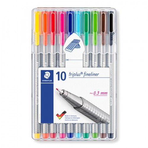 Staedtler Tűfilc készlet 0,3mmTriplus Box 10 különböző szín