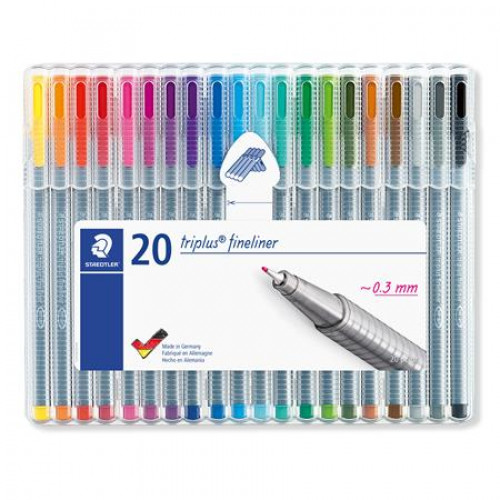 Staedtler Tűfilc készlet 0,3mmTriplus Box 20 különböző szín