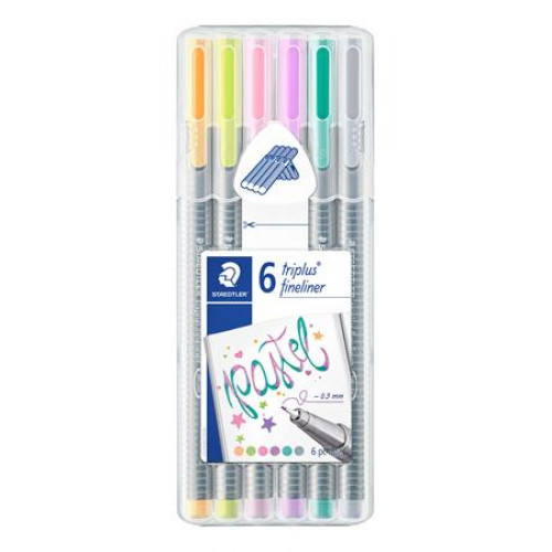 Staedtler Tűfilc készlet 0,3mmTriplus Box 6 pasztell szín