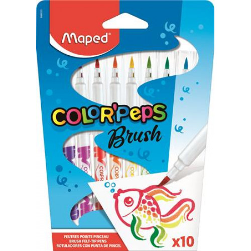 Maped Filctoll készlet ecsetColor Peps Brush 10 különböző szín