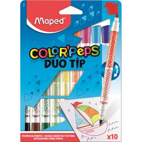 Maped Filctoll készletColor Peps DuoTip 10 különböző szín