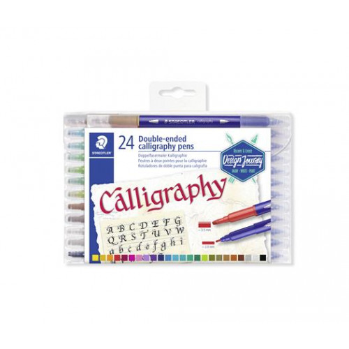 Staedtler Kalligrafikus marker készlet 2,0/3,5mm kétvégűCalligraph Duo 24 szín