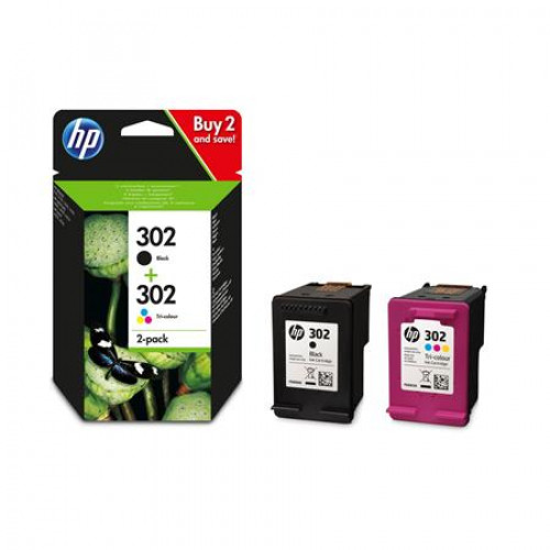 HP X4D37AE Tintapatron multipack DeskJet 2130 nyomtatóhoz302 fekete+színes 190+165 oldal