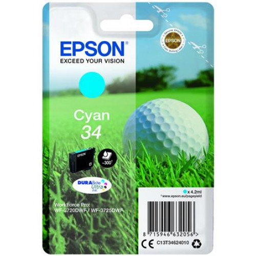 Epson T34624010 Tintapatron WorkForce WF-3720DWF nyomtatóhozcián 4,2 ml