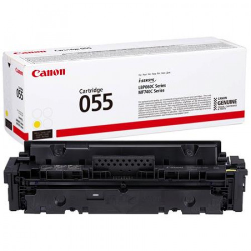 Canon CRG-055 Lézertoner i-Sensys LPB663 664 MF742 744 746 nyomtatókhozsárga 2,1k