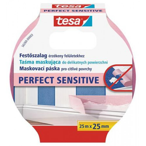 Festő- és mázolószalag érzékeny felületekhez 25mmx25m Tesa Perfect Sensitive