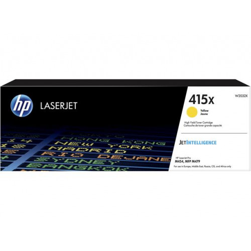 HP W2032X Lézertoner Color LaserJet Pro M454 MFP M479 nyomtatókhoz415X sárga 6k