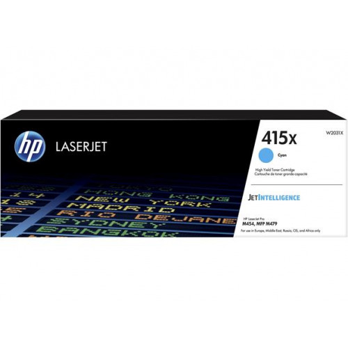 HP W2031X Lézertoner Color LaserJet Pro M454 MFP M479 nyomtatókhoz415X cián 6k