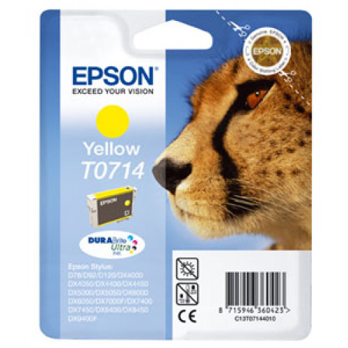 Epson T07144011 Tintapatron Stylus D78 D92 D120 nyomtatókhozsárga 5,5ml