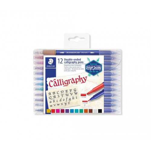 Staedtler Kalligrafikus marker készlet 2,0/3,5mm kétvégűCalligraph Duo 12 szín