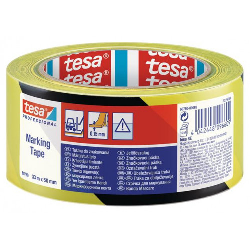 Tesa Jelölőszalag 50mmx33mProfessional fekete/sárga