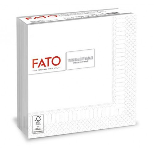 Szalvéta 1/4 hajtogatott 33x33cm Fato Smart Table fehér